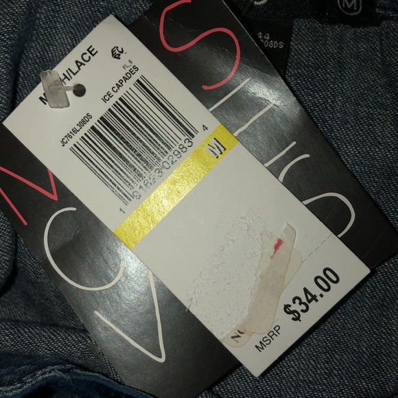 Miss Chevious Womens Denim Long Sleeve Top New With Tags Size Medium - Picture 2 of 2